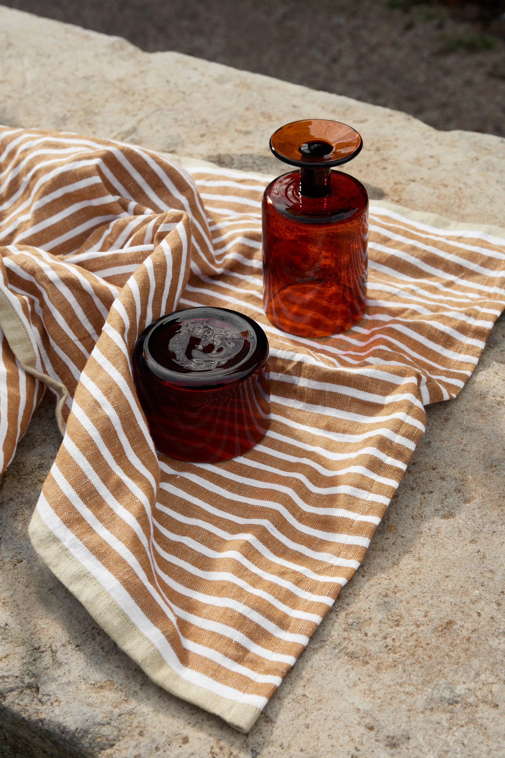 Ręcznik kuchenny Hale 50x70 cm, Golden brown-silver fern Ferm Living