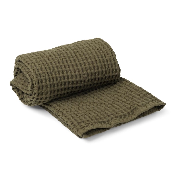 Ręcznik z bawełny organicznej 70x140 cm - olive - Ferm LIVING