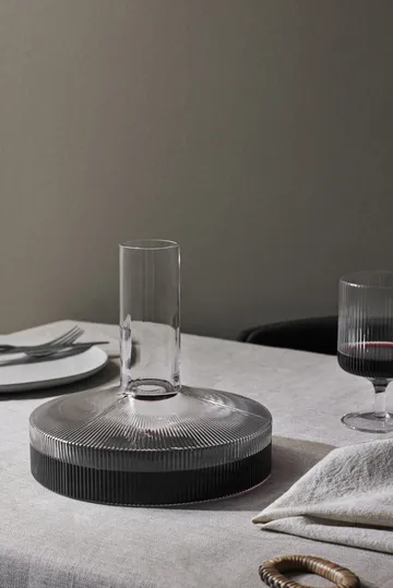 Ripple karafka i szklanka 17 elementów - Przezroczysty - Ferm Living