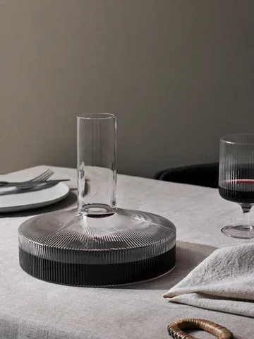 Ripple karafka i szklanka 17 elementów - Przezroczysty - Ferm Living