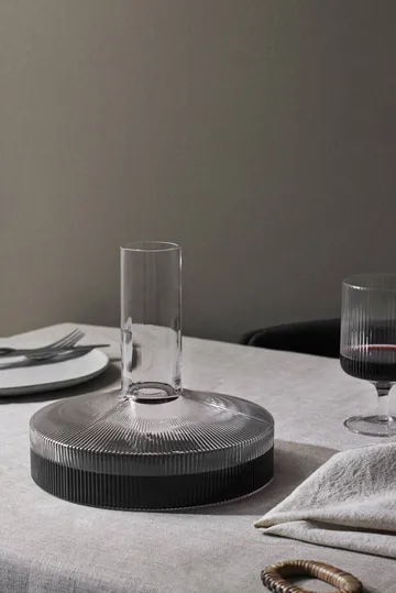 Ripple karafka i szklanka 17 elementów - Przezroczysty - Ferm Living