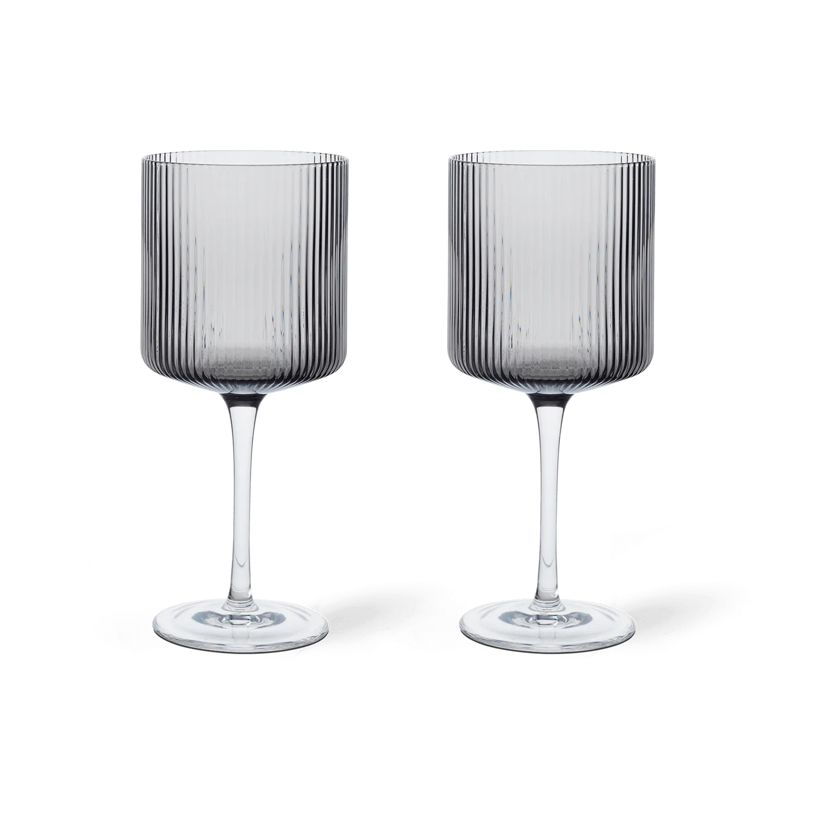 Ripple kieliszki do czerwonego wina 325 ml, 2‑pak, Smoked grey Ferm Living