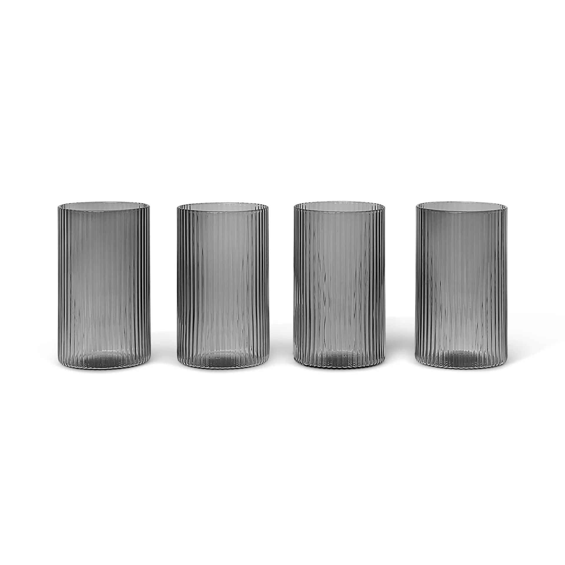 Ripple kieliszki do przystawek 140 ml, 4‑pak, Smoked grey Ferm Living