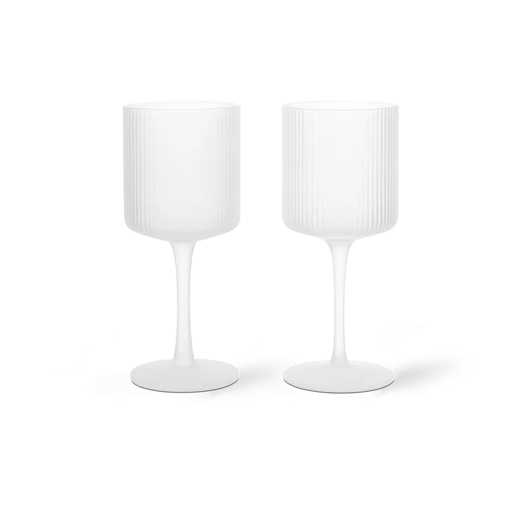 Ripple kieliszki do wina białego 260 ml, 2‑pak - Frosted - Ferm Living