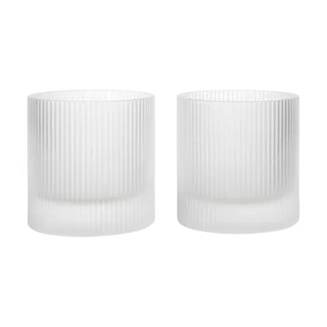 Ripple kieliszki do wody 250 ml, 2‑pak - Matowe szkło - Ferm Living