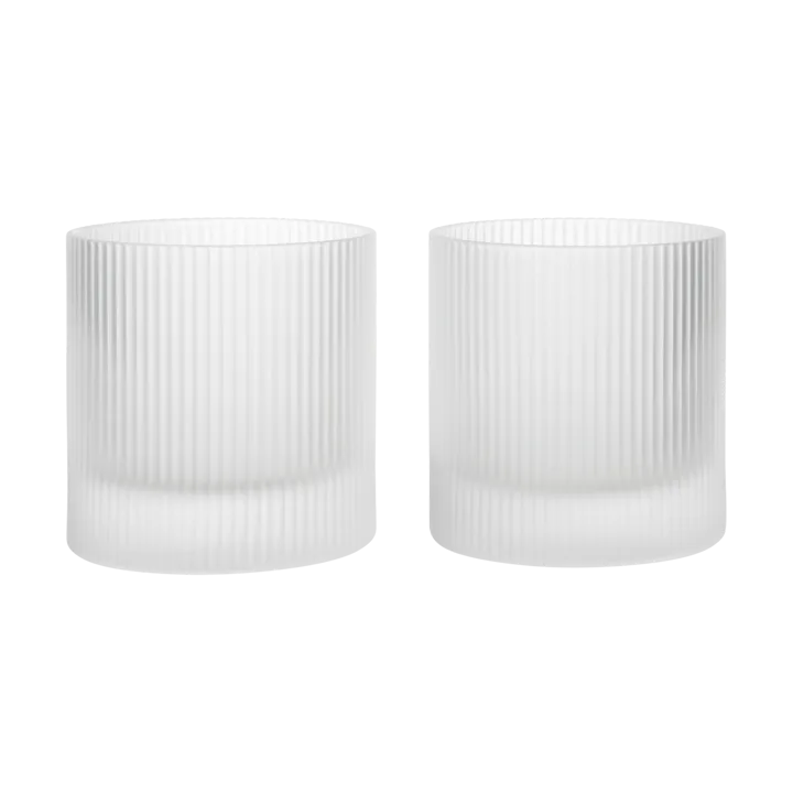 Ripple kieliszki do wody 250 ml, 2‑pak - Matowe szkło - Ferm Living
