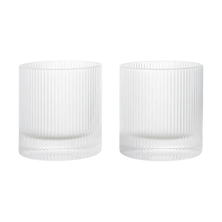 Ripple kieliszki do wody 250 ml, 2‑pak - Przezroczysty - Ferm Living