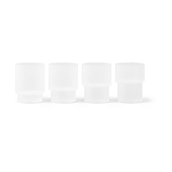 Ripple szklanki small 60 ml 4‑pak - Frosted - Ferm Living