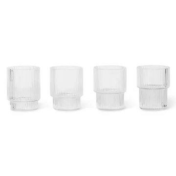 Ripple szklanki small 60 ml 4‑pak - Przezroczysty - Ferm Living