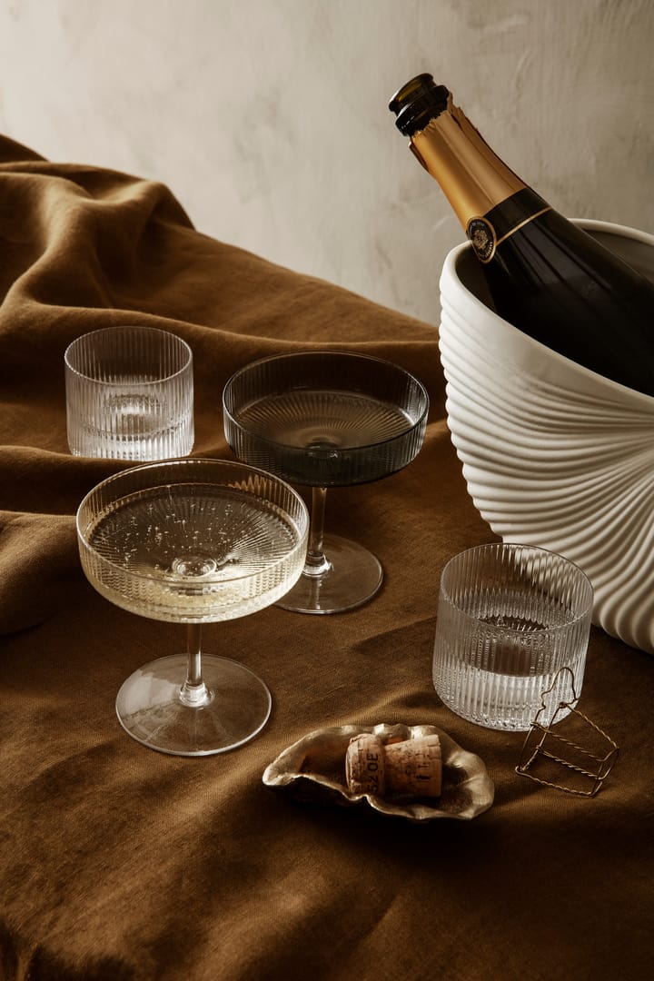Ripple zestaw niskich szklanek 4-pak, Clear Ferm Living