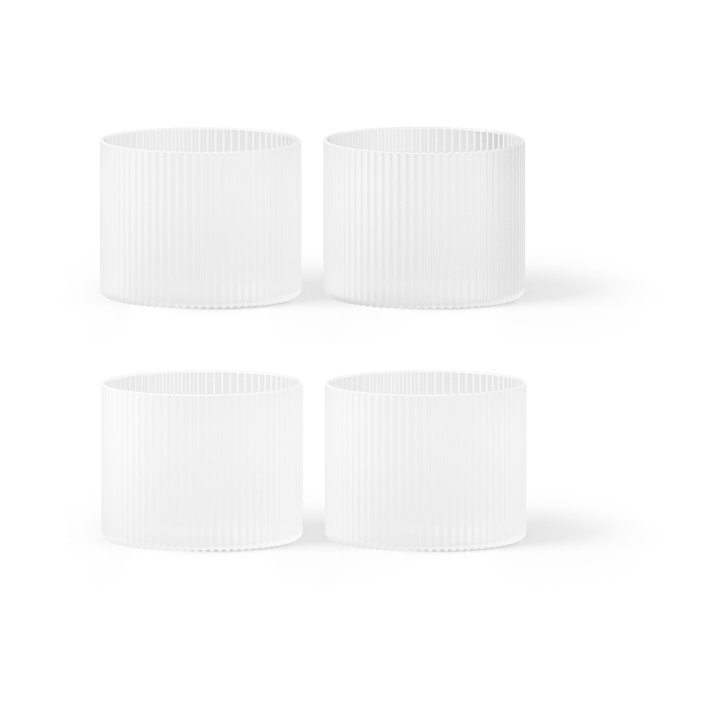 Ripple zestaw niskich szklanek 4-pak - Frosted - Ferm Living