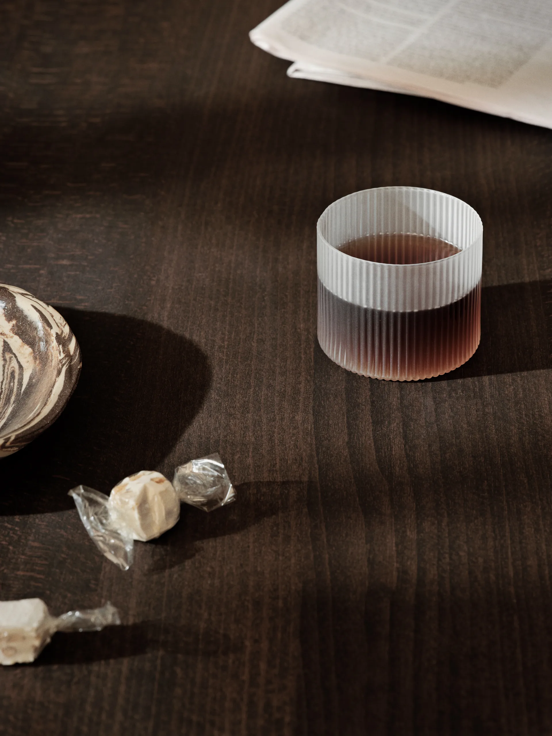 Ripple zestaw niskich szklanek 4-pak, Frosted Ferm Living