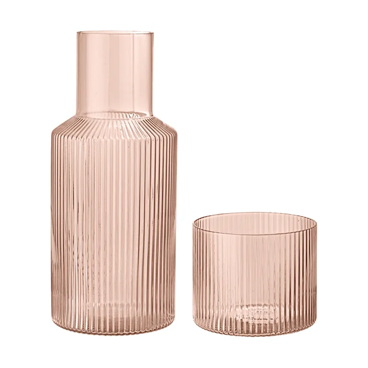 Ripple zestaw z karafką, mały - Blush - Ferm Living