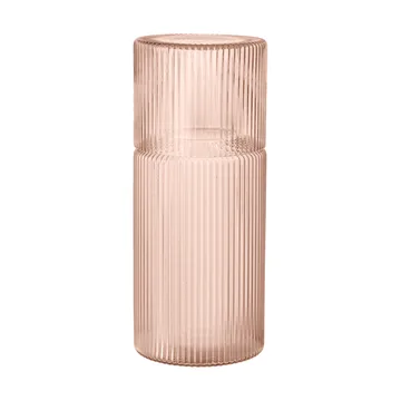 Ripple zestaw z karafką, mały - Blush - Ferm Living