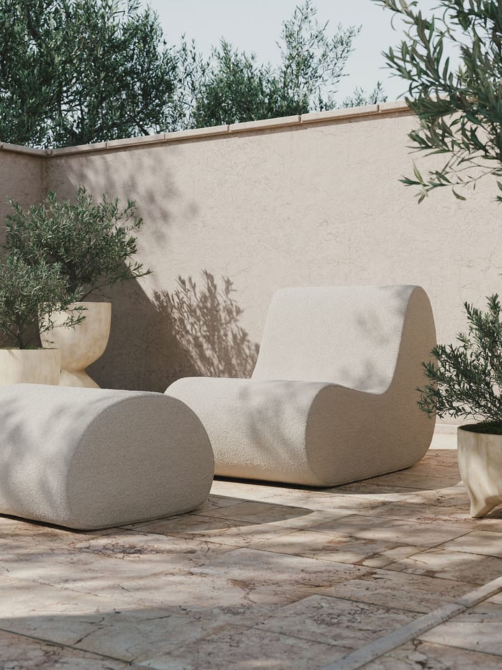 Rouli pouf pure bouclé puf, Off-white Ferm Living