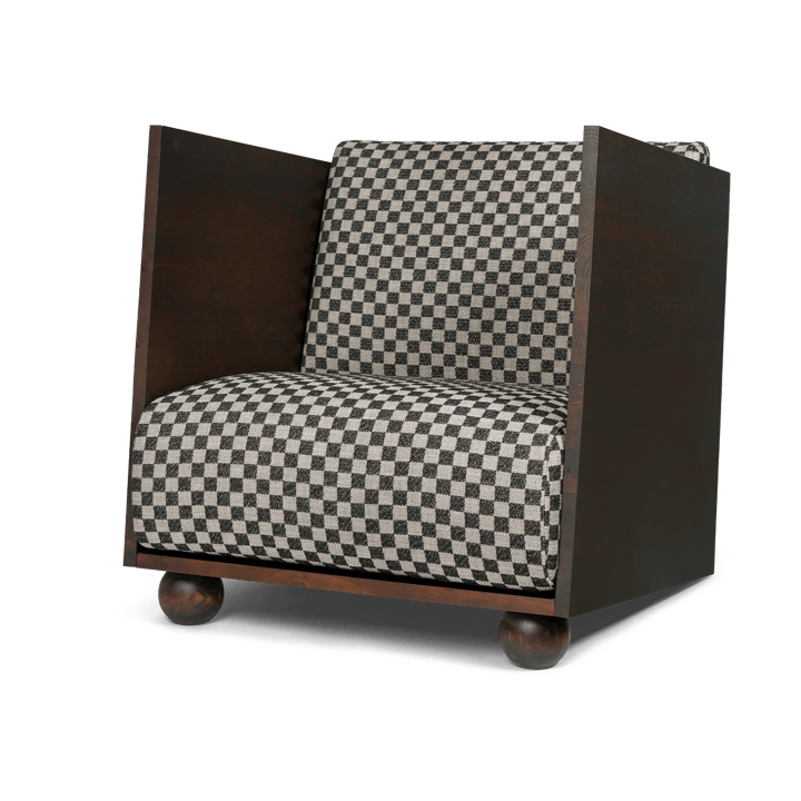Rum Lounge Chair Check, Ciemno zabarwiony - piaskowo-czarny Ferm Living