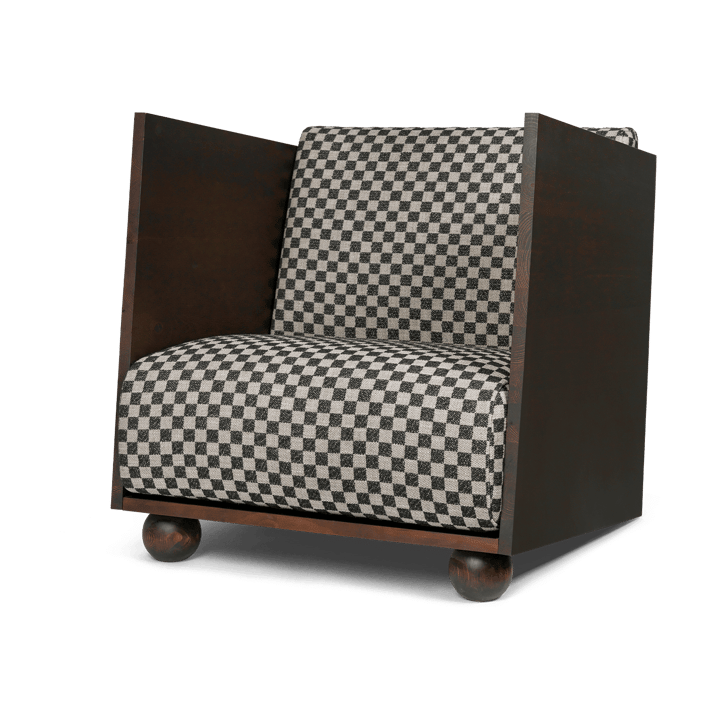 Rum Lounge Chair Check - Ciemno zabarwiony - piaskowo-czarny - Ferm LIVING