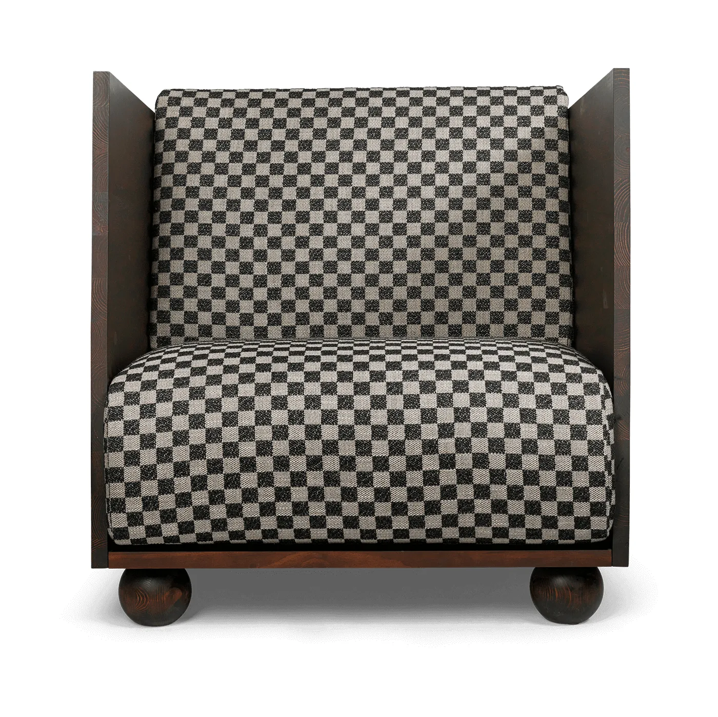 Rum Lounge Chair Check, Ciemno zabarwiony - piaskowo-czarny Ferm Living
