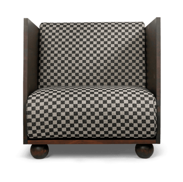 Rum Lounge Chair Check - Ciemno zabarwiony - piaskowo-czarny - Ferm Living