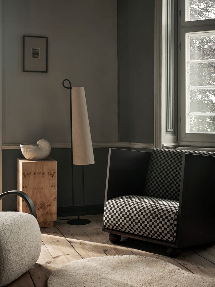 Rum Lounge Chair Check, Ciemno zabarwiony - piaskowo-czarny Ferm Living