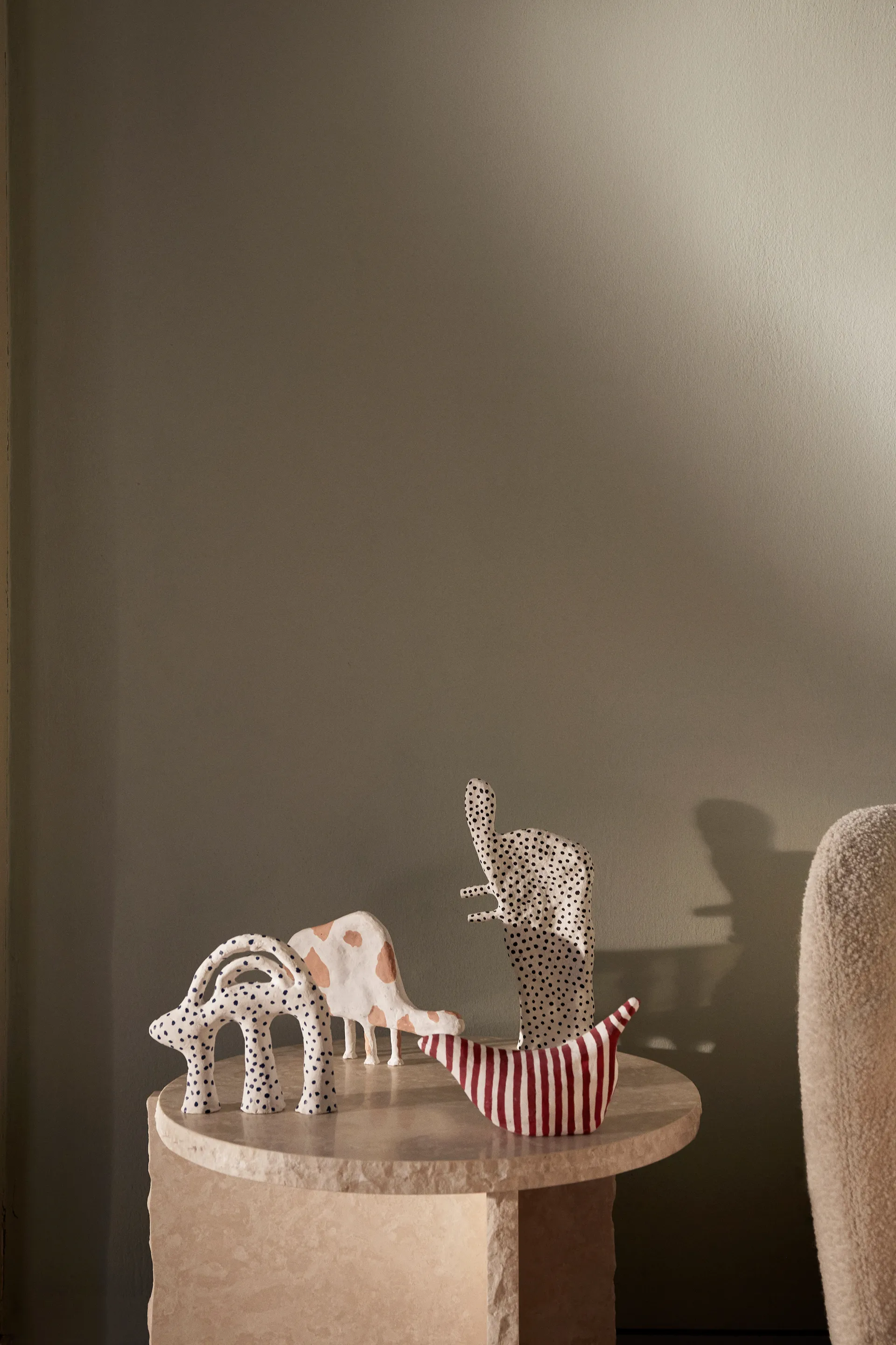 Rzeźba Elly, Biały-czarny Ferm Living