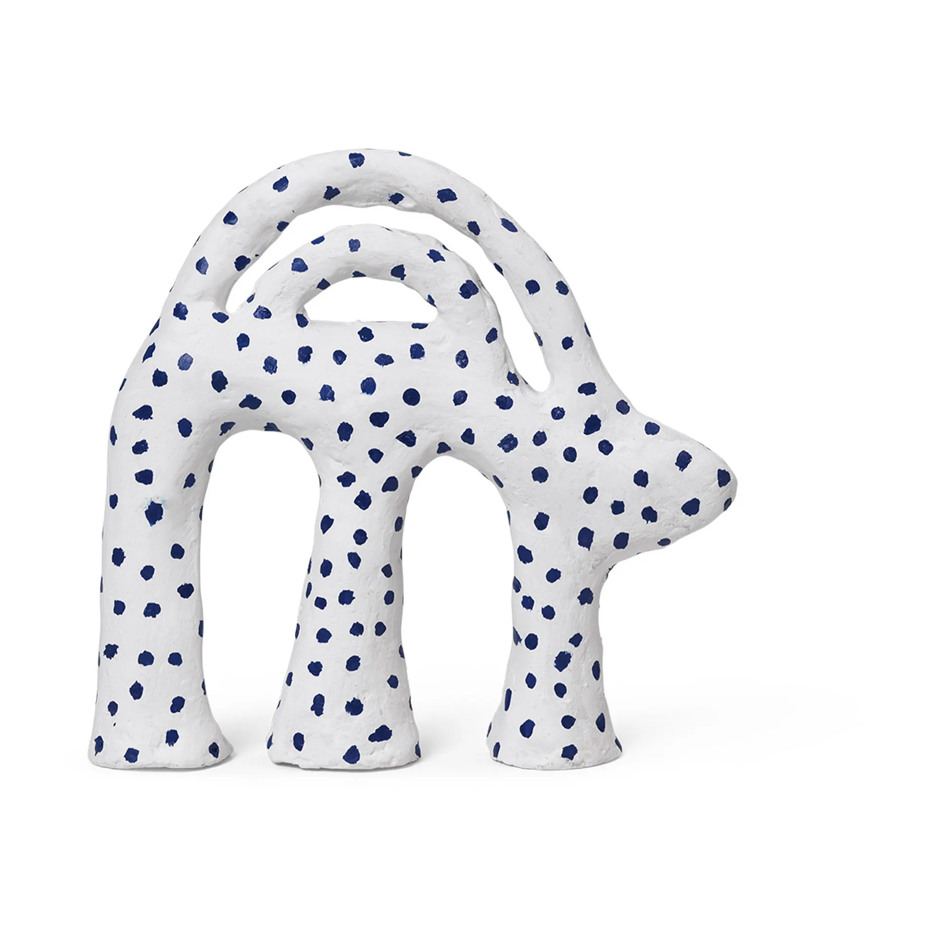 Rzeźba Mumbo 14,5x18,5 cm, Biały-niebieski Ferm Living