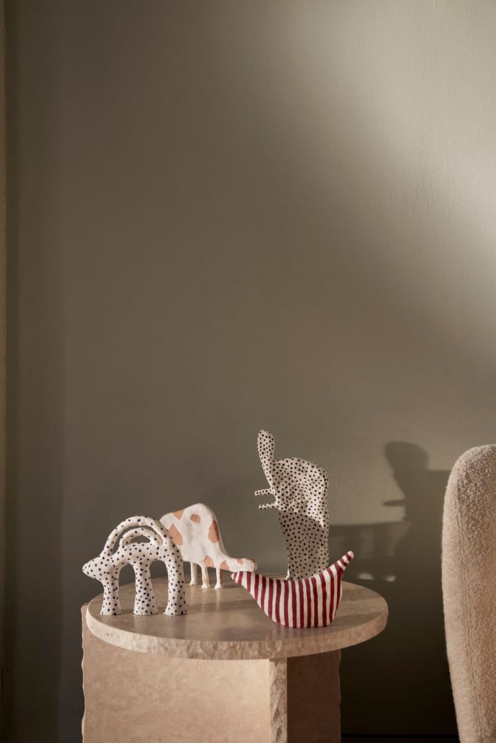 Rzeźba Mumbo 14,5x18,5 cm, Biały-niebieski Ferm Living