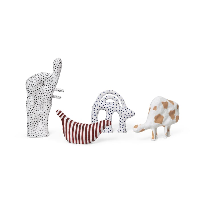 Rzeźba Mumbo 14,5x18,5 cm, Biały-niebieski Ferm Living