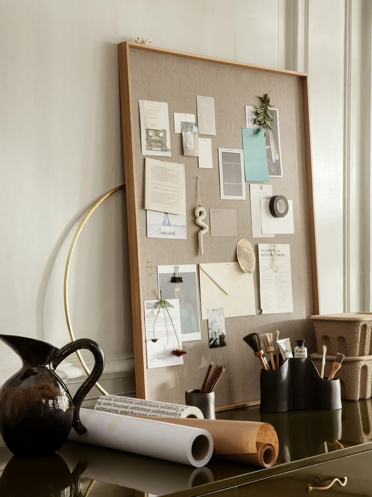 Scenery tablica korkowa 75x100 cm, Naturalny dąb Ferm Living