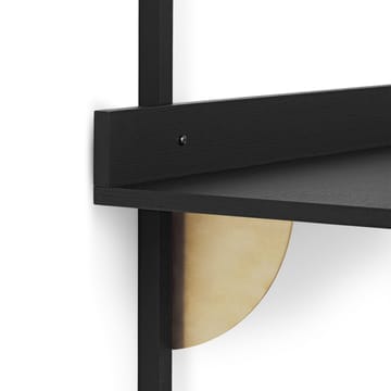 Sector biurko  - black ash-brass - Ferm Living