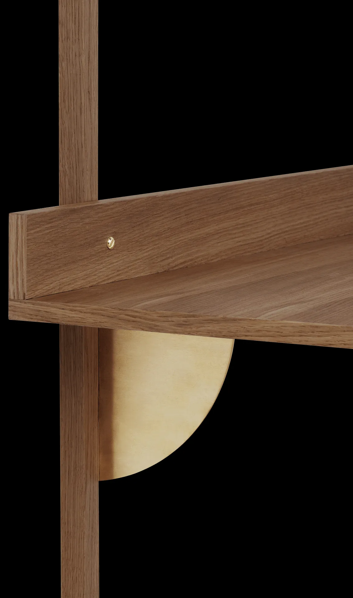 Sector biurko , Smoked Oak, brass Ferm Living
