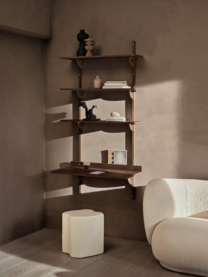 Sector biurko , Smoked Oak, brass Ferm Living