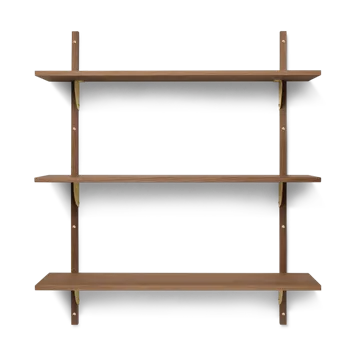 Sector półka triple wide - Smoked Oak, brass - Ferm Living