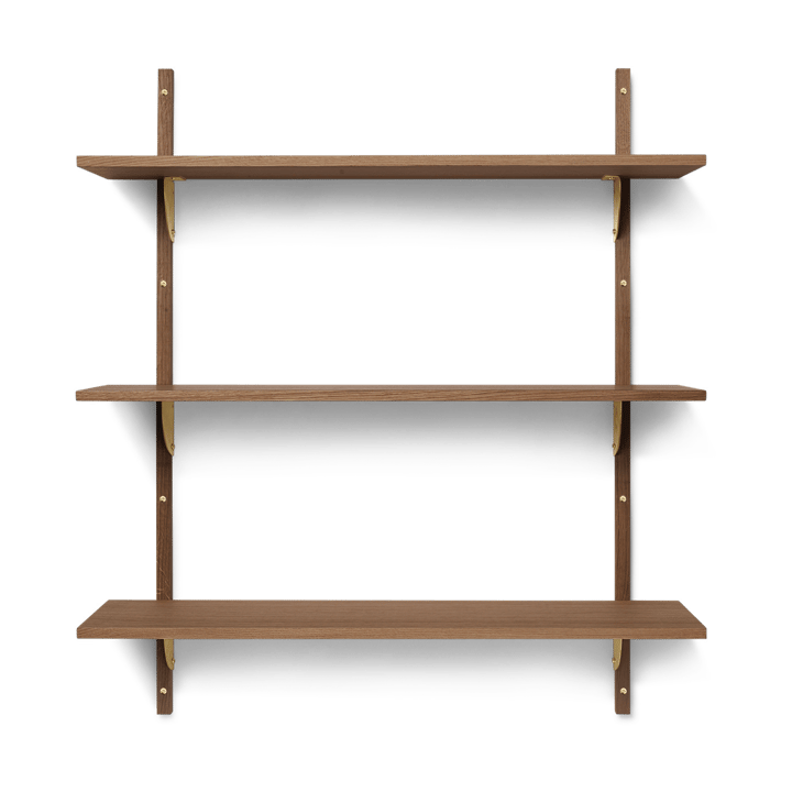 Sector półka triple wide - Smoked Oak, brass - Ferm Living
