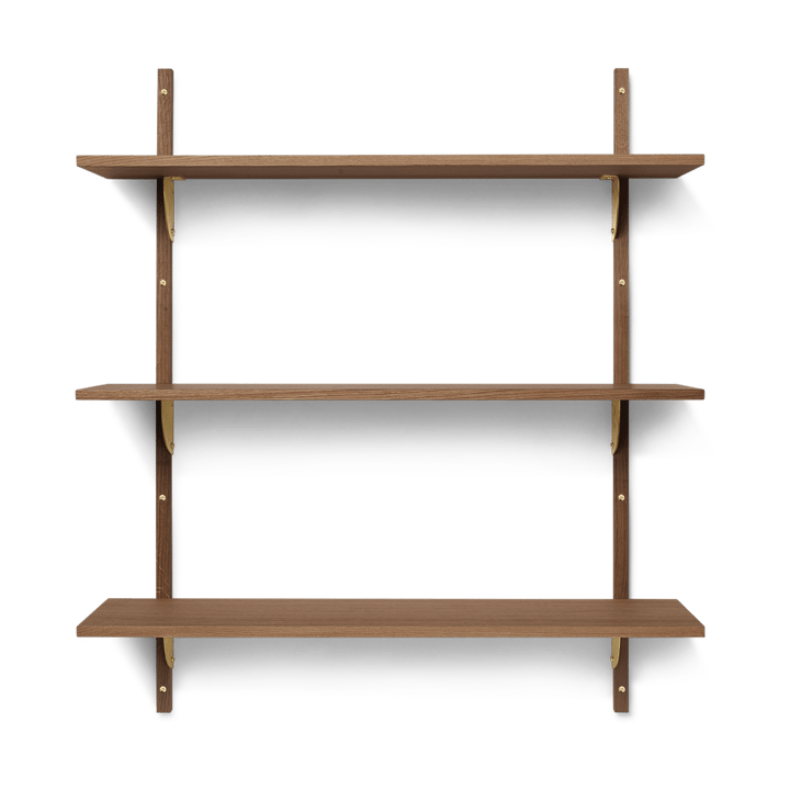 Sector półka triple wide - Smoked Oak, brass - Ferm LIVING