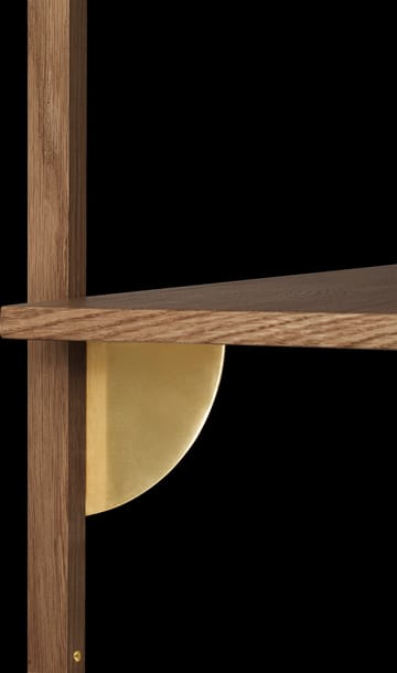 Sector półka triple wide - Smoked Oak, brass - ferm LIVING