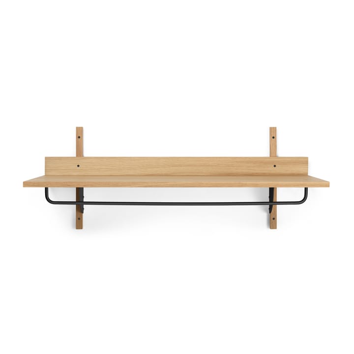 Sector półka z drążkiem 37x87 cm - Oak-black brass - Ferm Living
