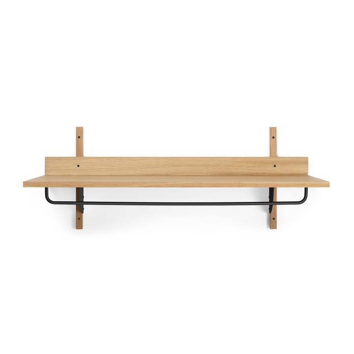 Sector półka z drążkiem 37x87 cm - Oak-black brass - Ferm LIVING