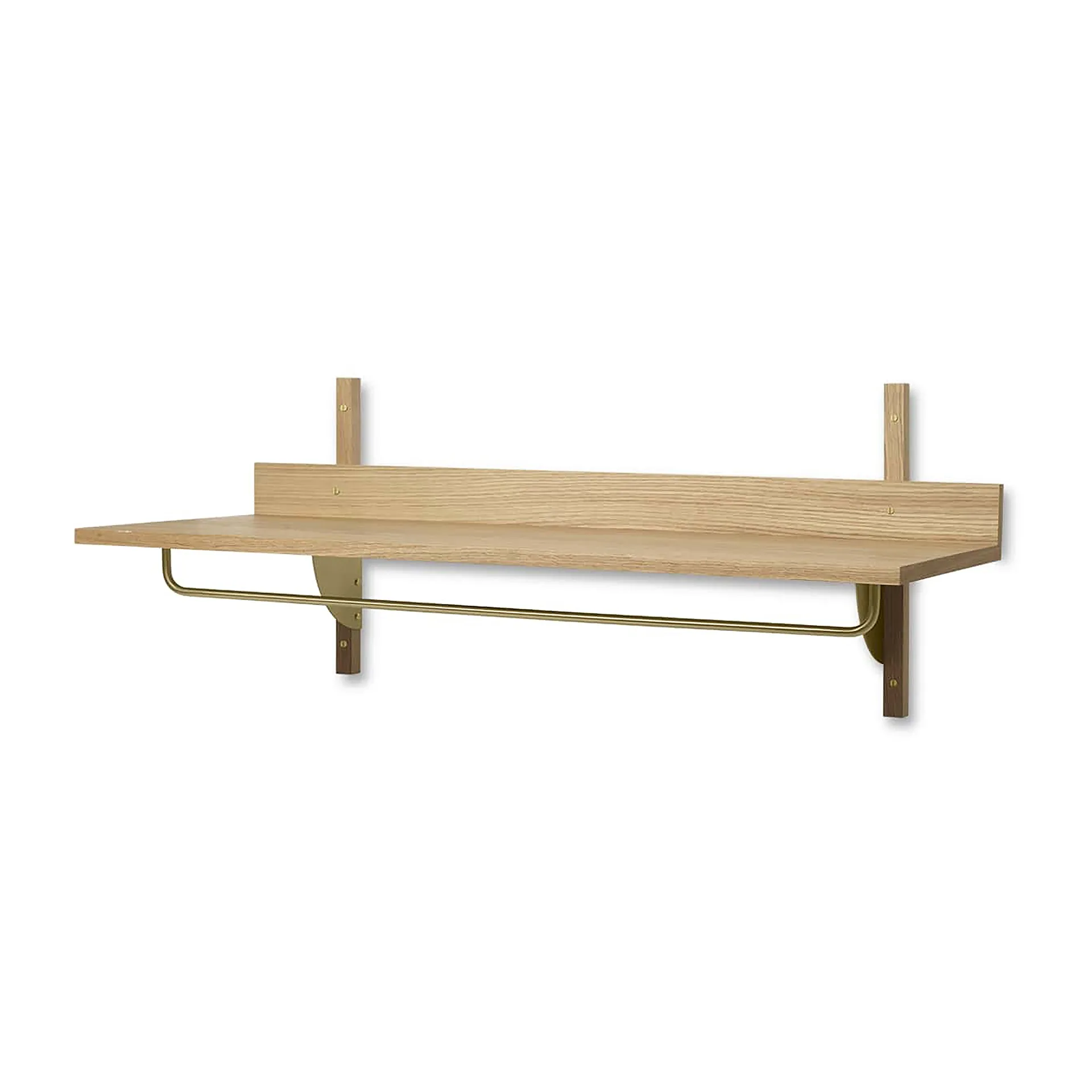 Sector półka z drążkiem 37x87 cm, Oak-brass Ferm Living