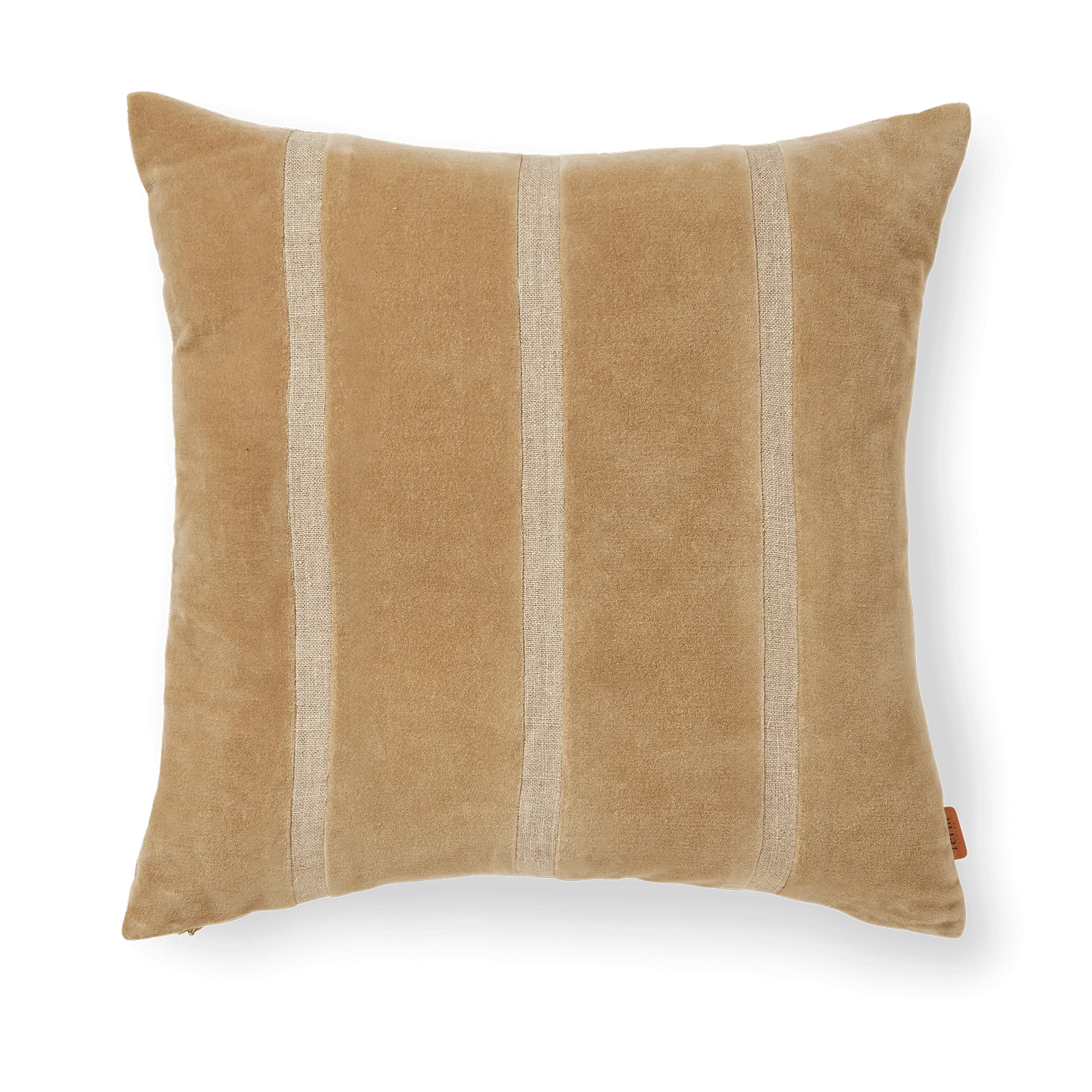 Senti Stripe poduszka 50x50 cm, Dark sand-linen Ferm Living