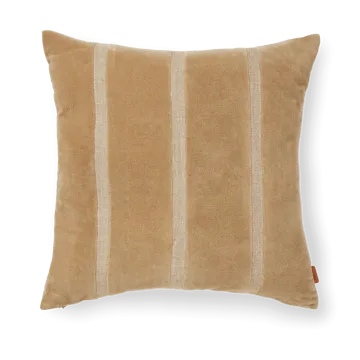 Senti Stripe poduszka 50x50 cm - Dark sand-linen - Ferm Living