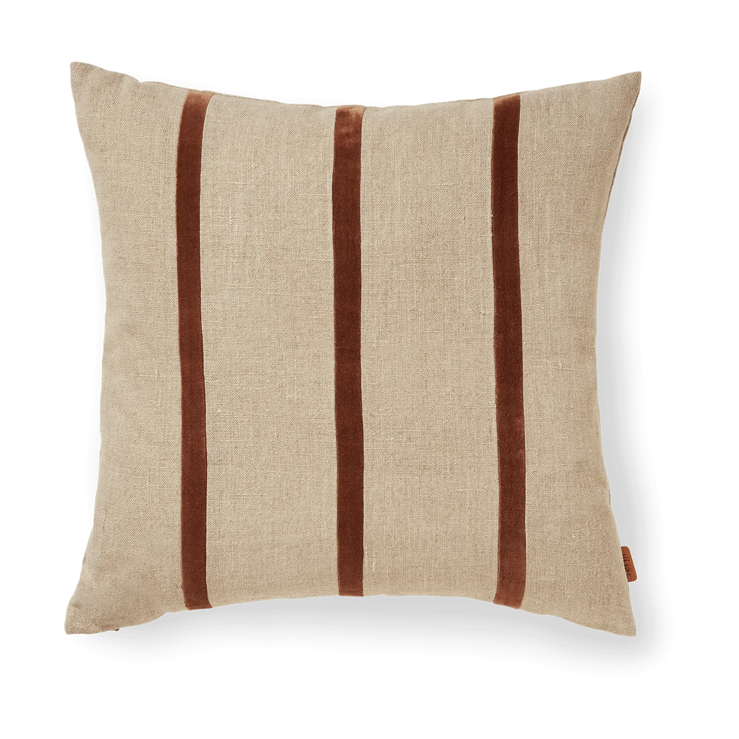Senti Stripe poduszka 50x50 cm, Linen-carob brown Ferm Living