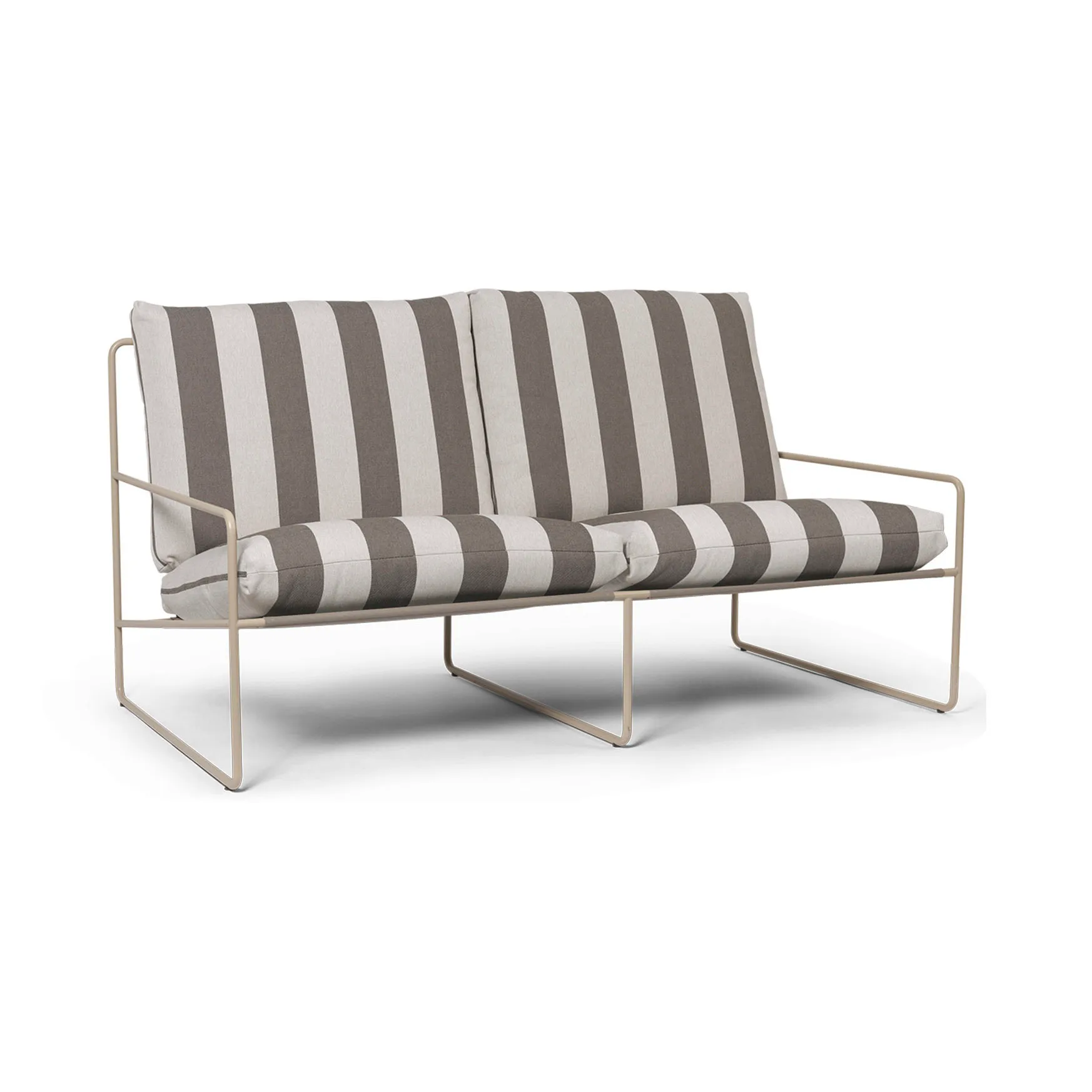Sofa 2-osobowa Desert, Cash stripe-chocolate Ferm Living