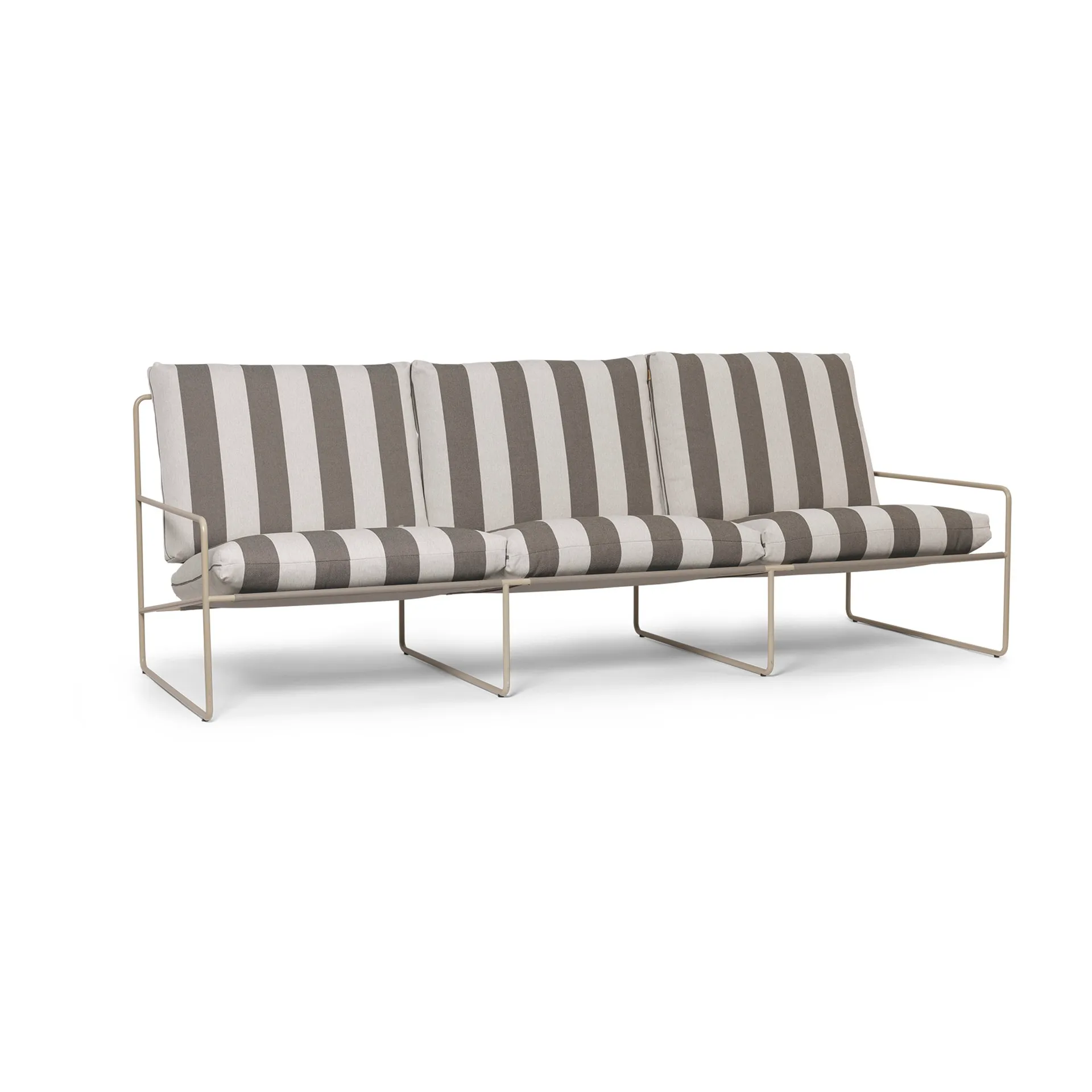 Sofa 3-osobowa Desert, Cash stripe-chocolate Ferm Living