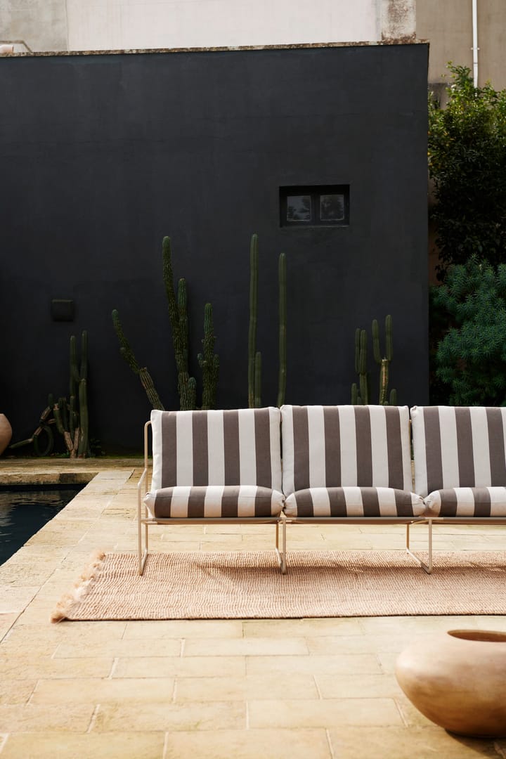 Sofa 3-osobowa Desert, Cash stripe-chocolate Ferm Living