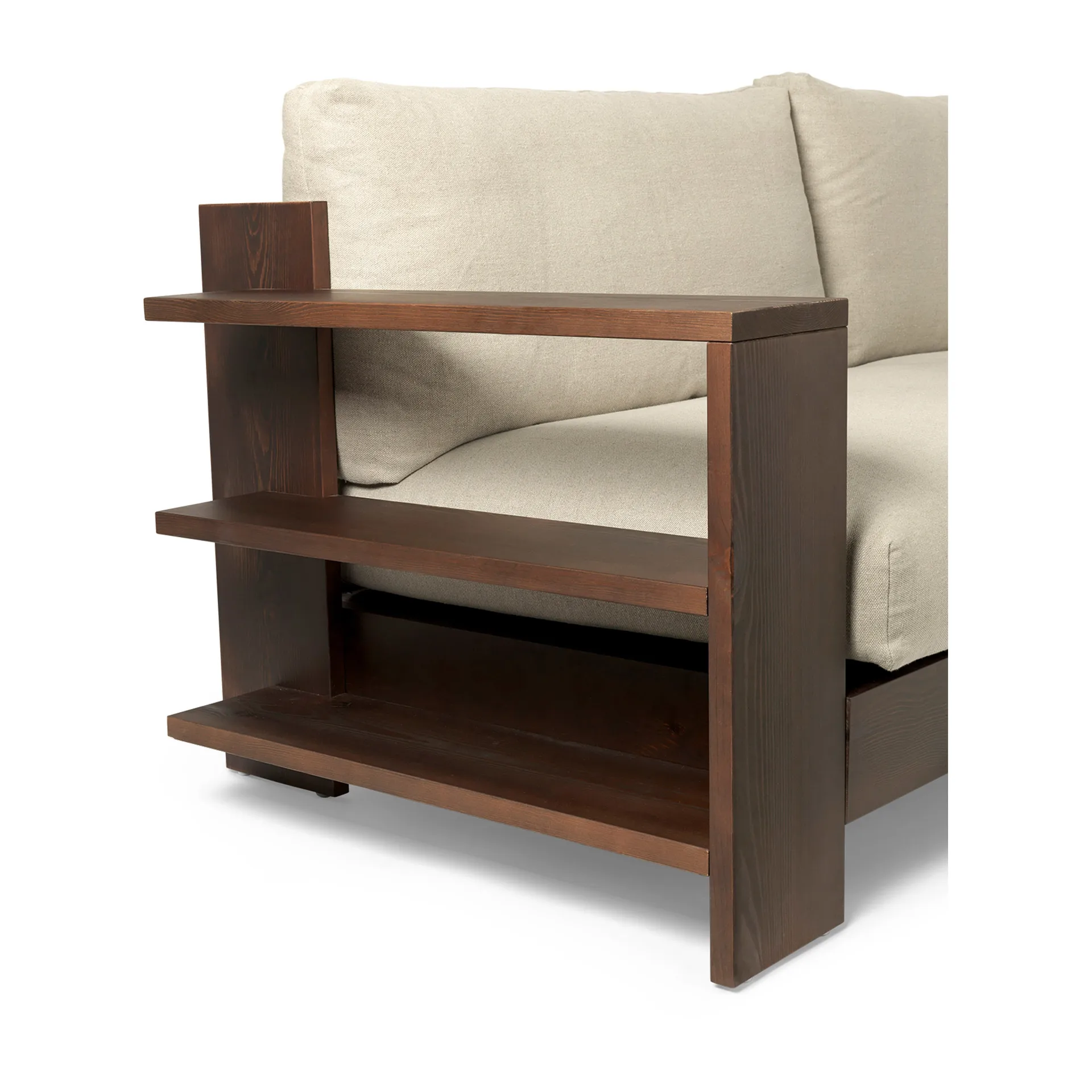 Sofa Edre classic linen, Dark Stained-Natural Ferm Living