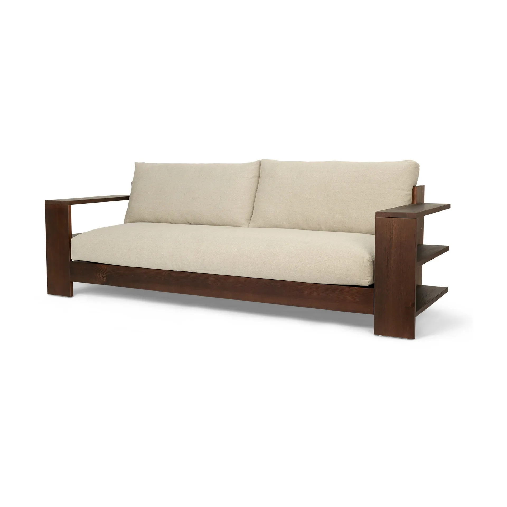Sofa Edre classic linen, Dark Stained-Natural Ferm Living