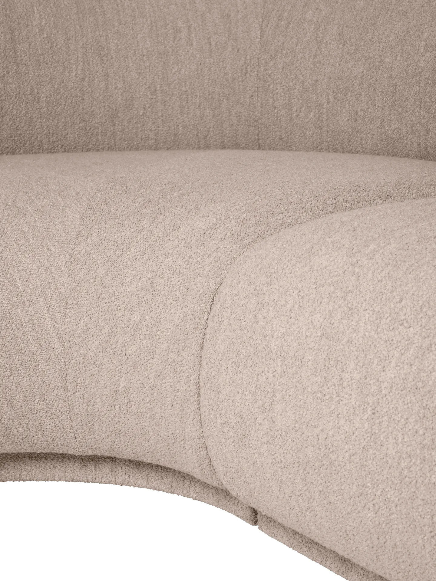 Sofa modułowa Rico z podłokietnikiem L (lewy), Soft Bouclé, Natural Ferm Living