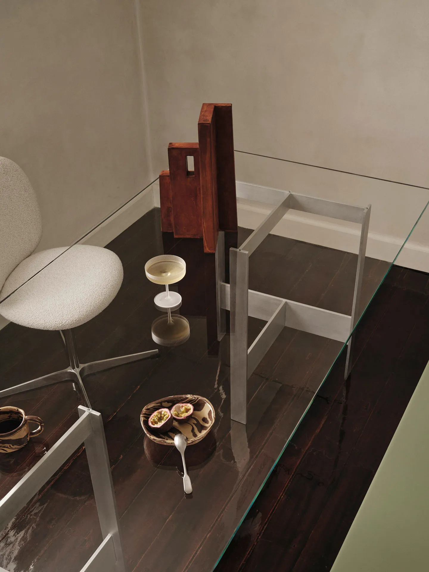 Stół do jadalni Lager 90x200 cm, Glass-aluminium Ferm Living