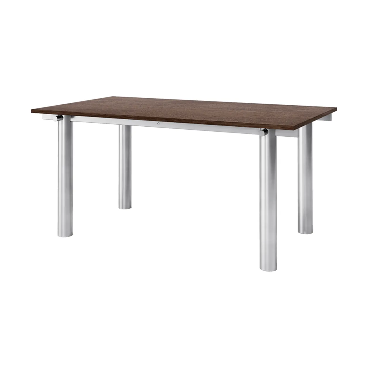 Stół jadalniany Atura, Brushed stainless steel-dark stained oak, 90x160 cm Ferm Living